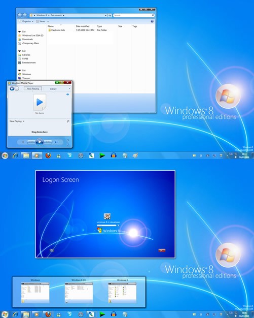 wallpapers windows 8. The Windows 8 theme provides